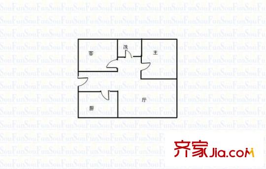 新達(dá)中心 2室 戶型圖