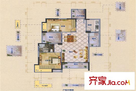 廣基?自由星城4/6棟01、02戶型 3室2廳1衛(wèi)1廚