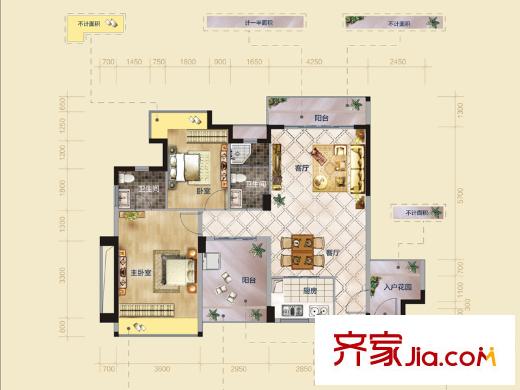廣基?自由星城10棟標(biāo)準(zhǔn)層03、04戶型 3室2廳2衛(wèi)1廚