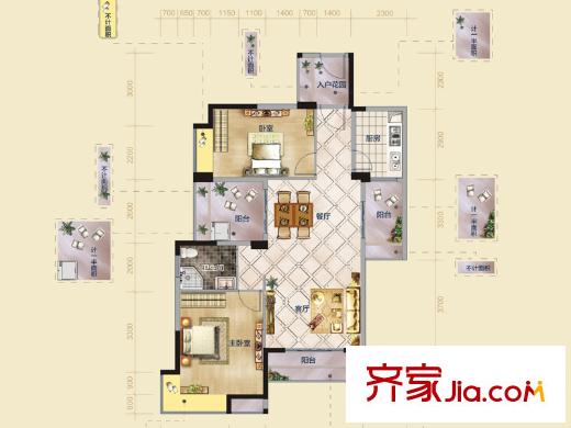 廣基?自由星城10棟標(biāo)準(zhǔn)層01、02戶型 3室2廳2衛(wèi)1廚