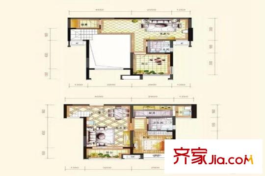 保利生態(tài)城F12戶型 3室2廳2衛(wèi)1廚