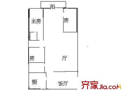 海珠大廈 3室 戶型圖