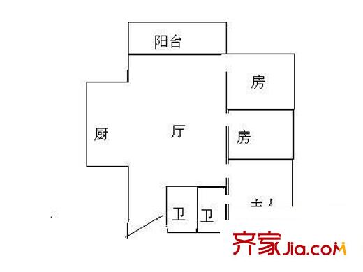 海珠大廈 3室 戶型圖