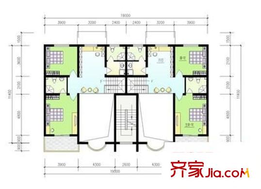 聚龍閣 4室 戶型圖