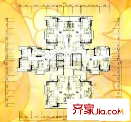 豐盛名苑戶型圖2，3號(hào)樓戶型平面圖 