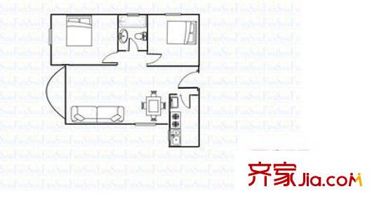 萬(wàn)輝花園 2室 戶型圖
