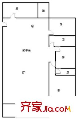 豪翠花園 4室 戶型圖