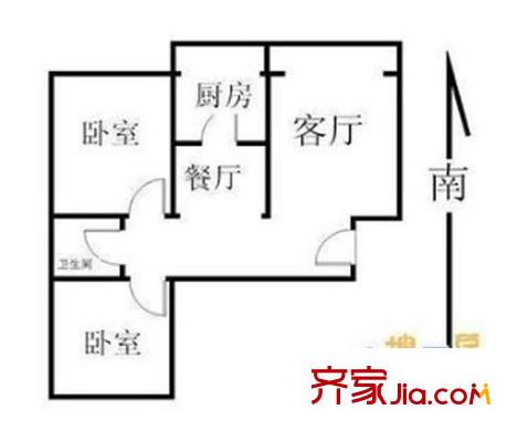 康湖山莊 2室 戶型圖