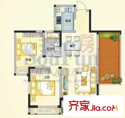 康湖山莊 4室 戶型圖