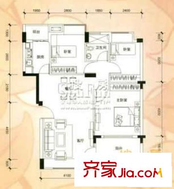 豐盛名苑  3室  戶型圖