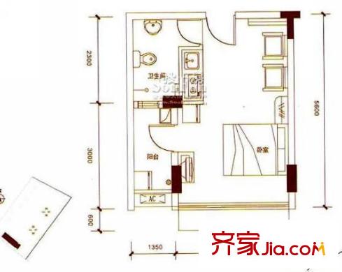 豐盛名苑  3室  戶型圖