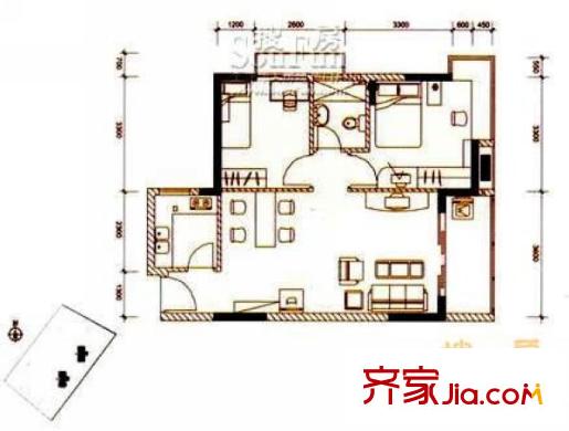 豐盛名苑  3室  戶型圖