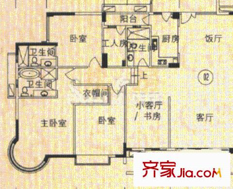 東城中心三期 3室 戶型圖
