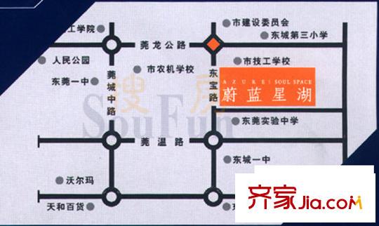 蔚藍(lán)星湖二期交通圖