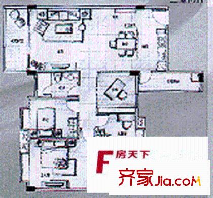 匯景上層 4室 戶型圖