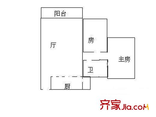 東方花園 2室 戶型圖