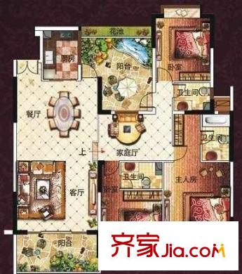 松山湖和堂 4室 戶型圖