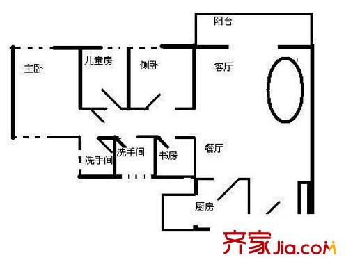 第一國(guó)際三期 4室 戶(hù)型圖