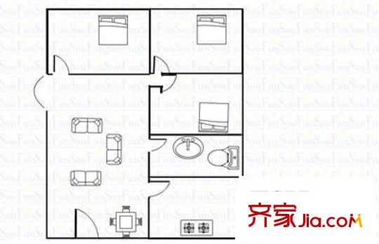 錦江城 3室 戶型圖