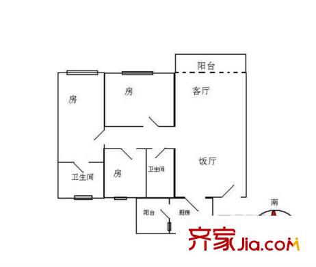 金地利廣場(chǎng) 3室  戶型圖