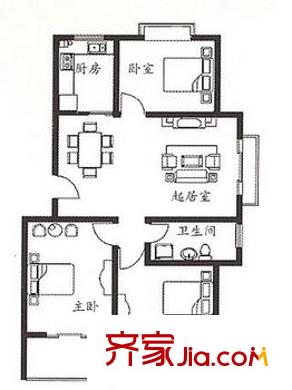 宏遠(yuǎn)花園 3室 戶(hù)型圖