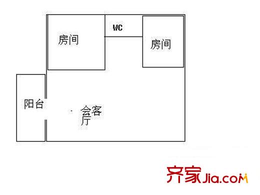 達(dá)成大廈 2室 戶型圖