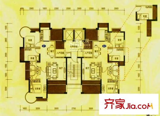 香繽城市花園  3室戶型圖