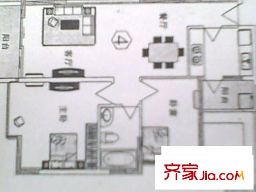達(dá)成大廈 2室 戶型圖