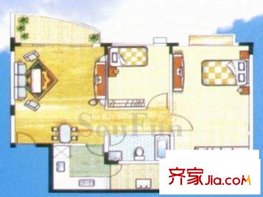 廣裕中心 1室 戶型圖