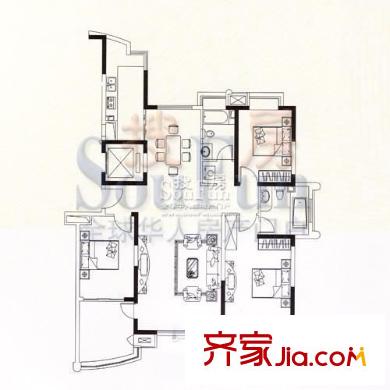 南峰玫瑰園 2室 戶型圖