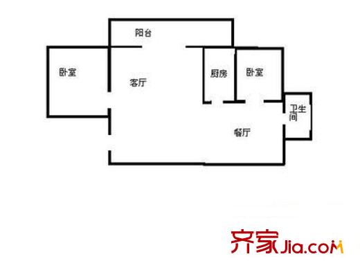 陽光海岸寬寓戶型圖寬寓(陽光海岸一期) 2室 戶型圖 2室2廳1衛(wèi)1廚