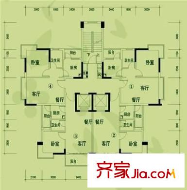 陽(yáng)光海岸寬寓戶型圖寬寓(陽(yáng)光海岸一期) 4室 戶型圖 4室2廳2衛(wèi)1廚