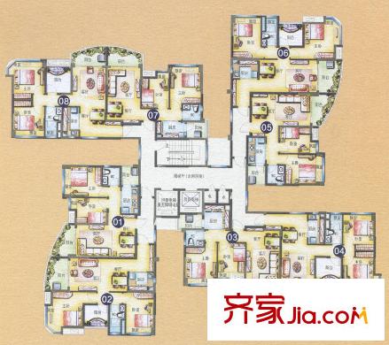 碧桂園常平首府戶型圖7號樓J610 3室2廳2衛(wèi)1廚