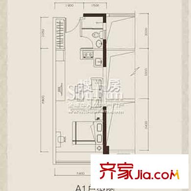 尚書銀座1室1廳戶型圖