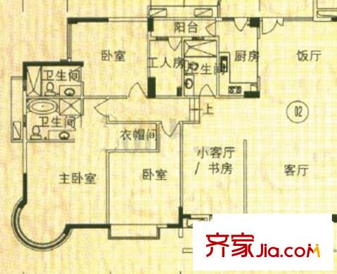 新世界花園灝景臺(tái) 5室 戶型圖