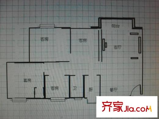 江濱花園七期 4室 戶型圖