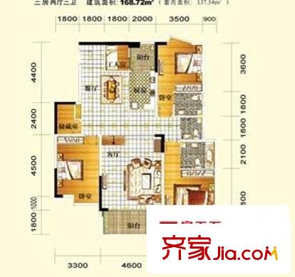 金豐花園 4室 戶型圖