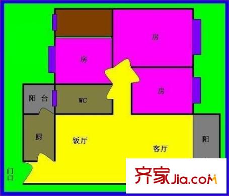 金豐花園 3室 戶型圖