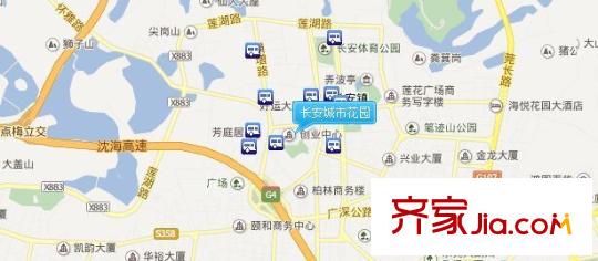 長安城市花園交通圖 