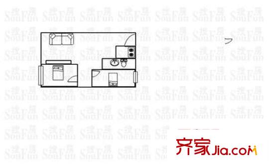 華聯(lián)大廈 2室 戶型圖