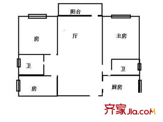 華聯(lián)大廈 3室 戶型圖