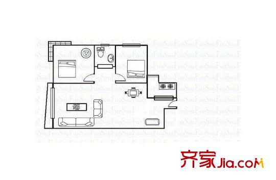 曦龍廣場2室2廳1衛(wèi)