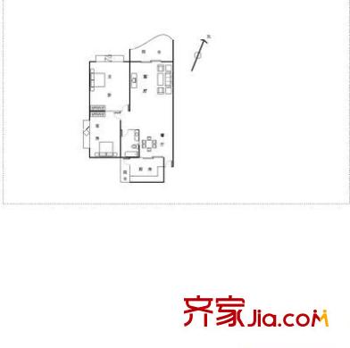 綠茵華庭 2室 戶型圖