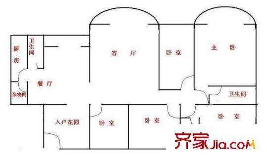 新世界花園灝景臺(tái) 5室 戶型圖