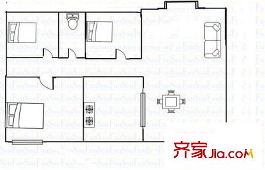 松山湖月荷居 3室 戶型圖