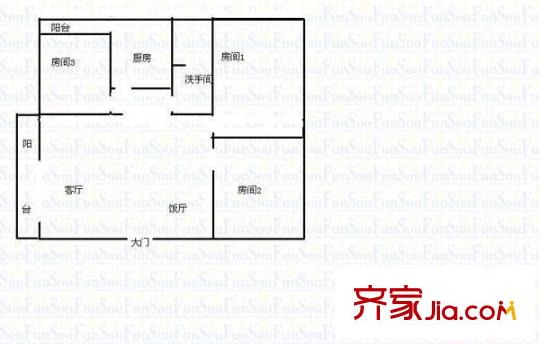 東盛大廈 3室 戶型圖