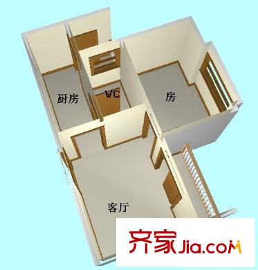 厚街東港城 2室 戶型圖