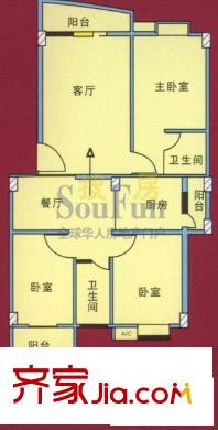 厚街東港城 3室 戶型圖