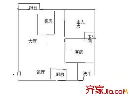 廣貿(mào)大廈 3室 戶型圖