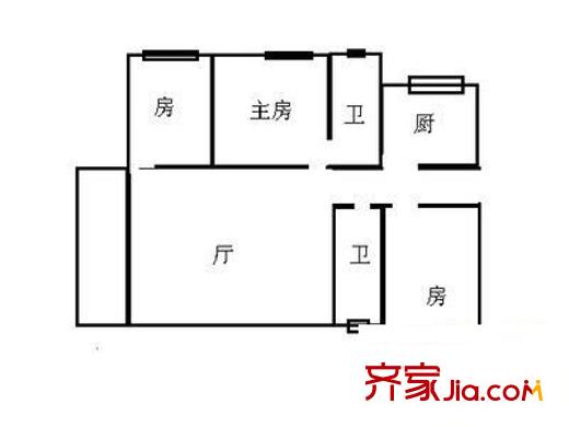 廣貿(mào)大廈 3室 戶型圖